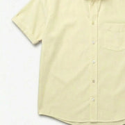 The Short Sleeve Jack 120 in Warm Ivory Cotton Flax