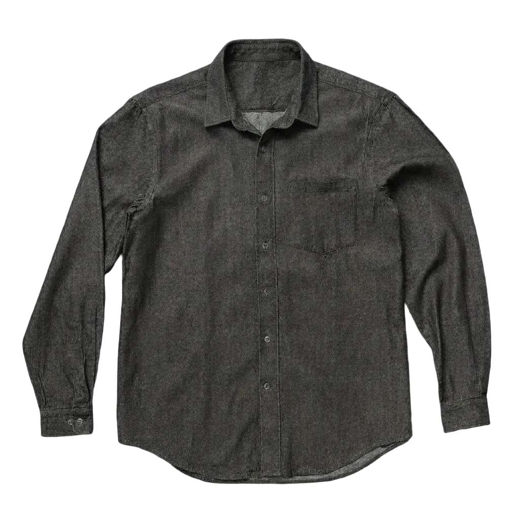 The Mercier 140 in Black Chambray Cotton