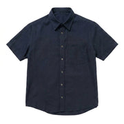 The Short Sleeve Mercier 160 in Deep Navy Indian Cotton Gallery 1