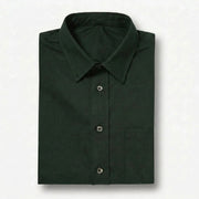 The Short Sleeve Mercier 160 in Deep Olive Indian Cotton Gallery 3