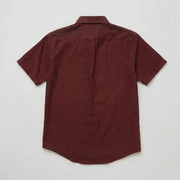 The Short Sleeve Mercier 160 in Berry Red Indian Cotton Gallery 4