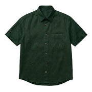 The Short Sleeve Mercier 140 in Dark Forest Linen Gallery 1
