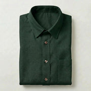 The Short Sleeve Mercier 140 in Dark Forest Linen Gallery 3