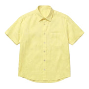 The Short Sleeve Mercier 140 in Soft Yellow Linen Gallery 1