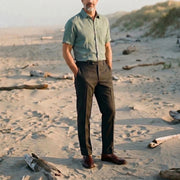 The Short Sleeve Mercier 140 in Muted Teal Linen Gallery 2