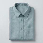 The Short Sleeve Mercier 140 in Muted Teal Linen Gallery 3