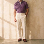 The Short Sleeve Mercier 125 in Smoked Plum Linen Gallery 2