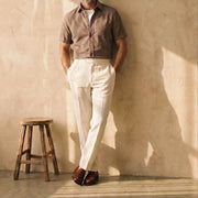 The Short Sleeve Mercier 125 in Warm Taupe Linen Gallery 2