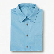 The Short Sleeve Mercier 160 in Sky Blue Indian Cotton Gallery 3