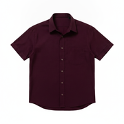 The Short Sleeve Mercier 160 in Smoked Burgundy Indian Cotton Gallery 1