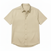 The Short Sleeve Atticus 160 in Buttercream Indian Cotton