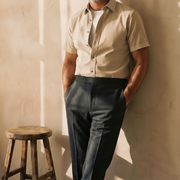 The Short Sleeve Mercier 160 in Buttercream Indian Cotton Gallery 2