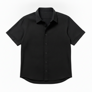 The Short Sleeve Jack 160 in Onyx Pinpoint Oxford Cotton