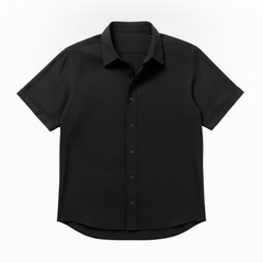 The Short Sleeve Jack 160 in Onyx Pinpoint Oxford Cotton