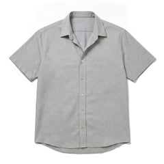 The Short Sleeve Jack 160 in Riverstone Grey Pinpoint Oxford Cotton