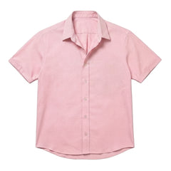 The Short Sleeve Jack 160 in Blush Pop Pinpoint Oxford Cotton