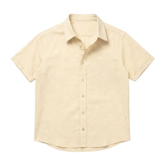The Short Sleeve Jack 160 in Honeyed Oat Pinpoint Oxford Cotton