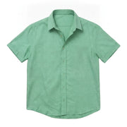 The Short Sleeve Mercier 120 in Peppermint Green Cotton Flax Gallery 1