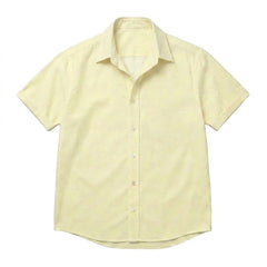 The Short Sleeve Jack 120 in Warm Ivory Cotton Flax