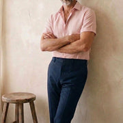 The Short Sleeve Mercier 120 in Misty Pink Cotton Flax Gallery 2