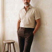 The Short Sleeve Mercier 120 in Ecru Beige Cotton Flax Gallery 2