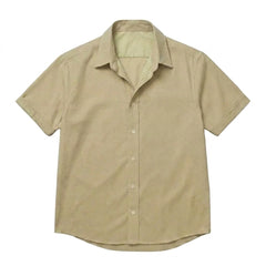 The Short Sleeve Jack 120 in Ecru Beige Cotton Flax