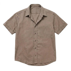 The Short Sleeve Jack 125 in Warm Taupe Linen