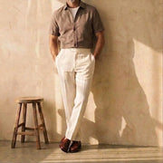 The Short Sleeve Mercier 125 in Warm Taupe Linen Gallery 2