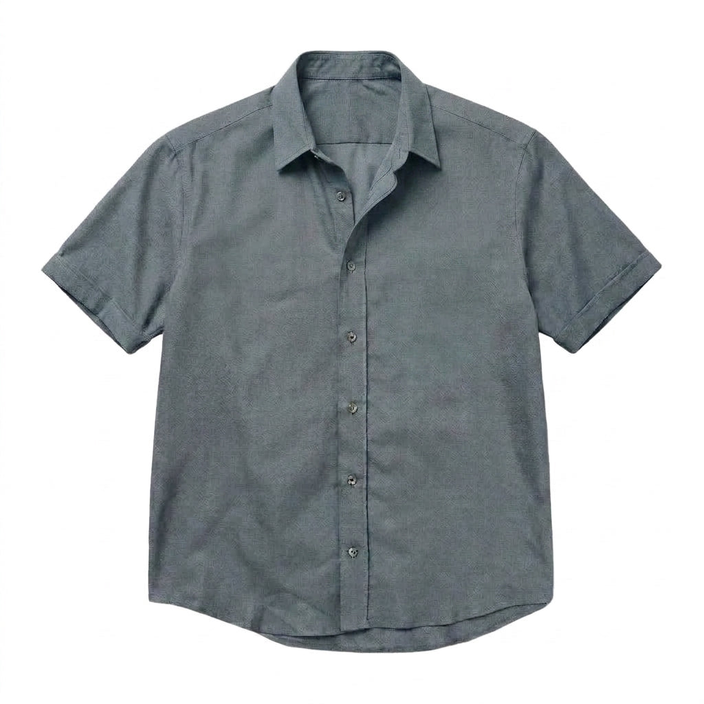 The Short Sleeve Mercier 125 in Muted Slate Linen Gallery 1
