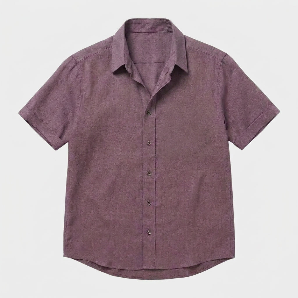 The Short Sleeve Mercier 125 in Smoked Plum Linen Gallery 1