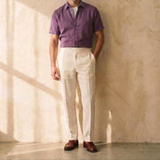 The Short Sleeve Mercier 125 in Smoked Plum Linen Gallery 2