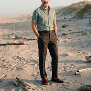 The Short Sleeve Mercier 140 in Muted Teal Linen Gallery 2