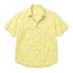 The Short Sleeve Jack 140 in Soft Yellow Linen