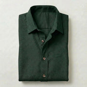 The Short Sleeve Mercier 140 in Dark Forest Linen Gallery 3