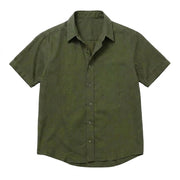 The Short Sleeve Mercier 160 in Moss Green Indian Cotton Gallery 1