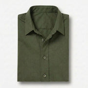 The Short Sleeve Mercier 160 in Moss Green Indian Cotton Gallery 3