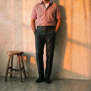 The Short Sleeve Mercier 160 in Soft Salmon Indian Cotton Gallery 2