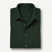 The Short Sleeve Mercier 160 in Deep Olive Indian Cotton Gallery 3