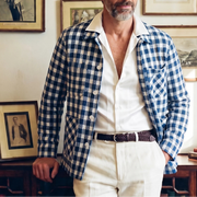 The Conrad 225 in Blueprint Khadi Cotton