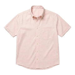The Short Sleeve Atticus 160 in Pink Whisper Pinpoint Oxford Cotton