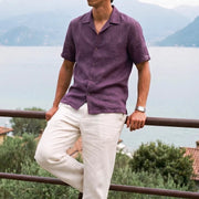 The Fleming 140 in Deep Plum Linen