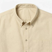 The Short Sleeve Atticus 160 in Buttercream Indian Cotton