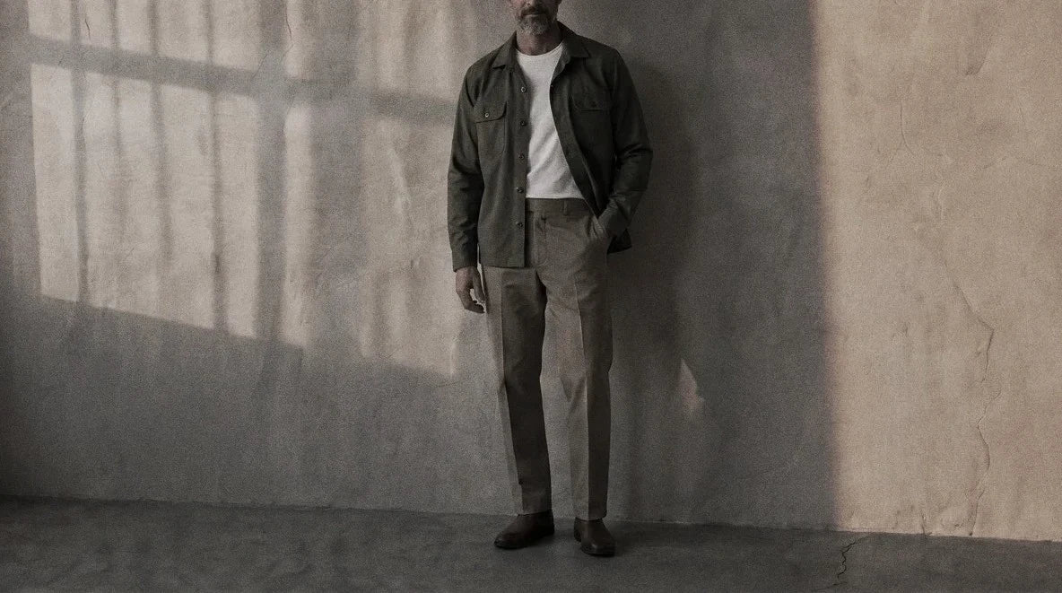 The Fletcher 280 in Bamboo Twilled Cotton worn