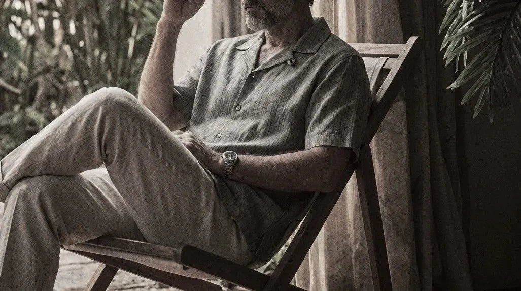 The Fleming 67 in Matiyard Khadi Cotton worn