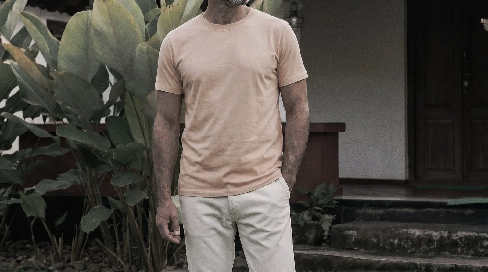 The Sawyer 260 in Bellini Indian Cotton worn