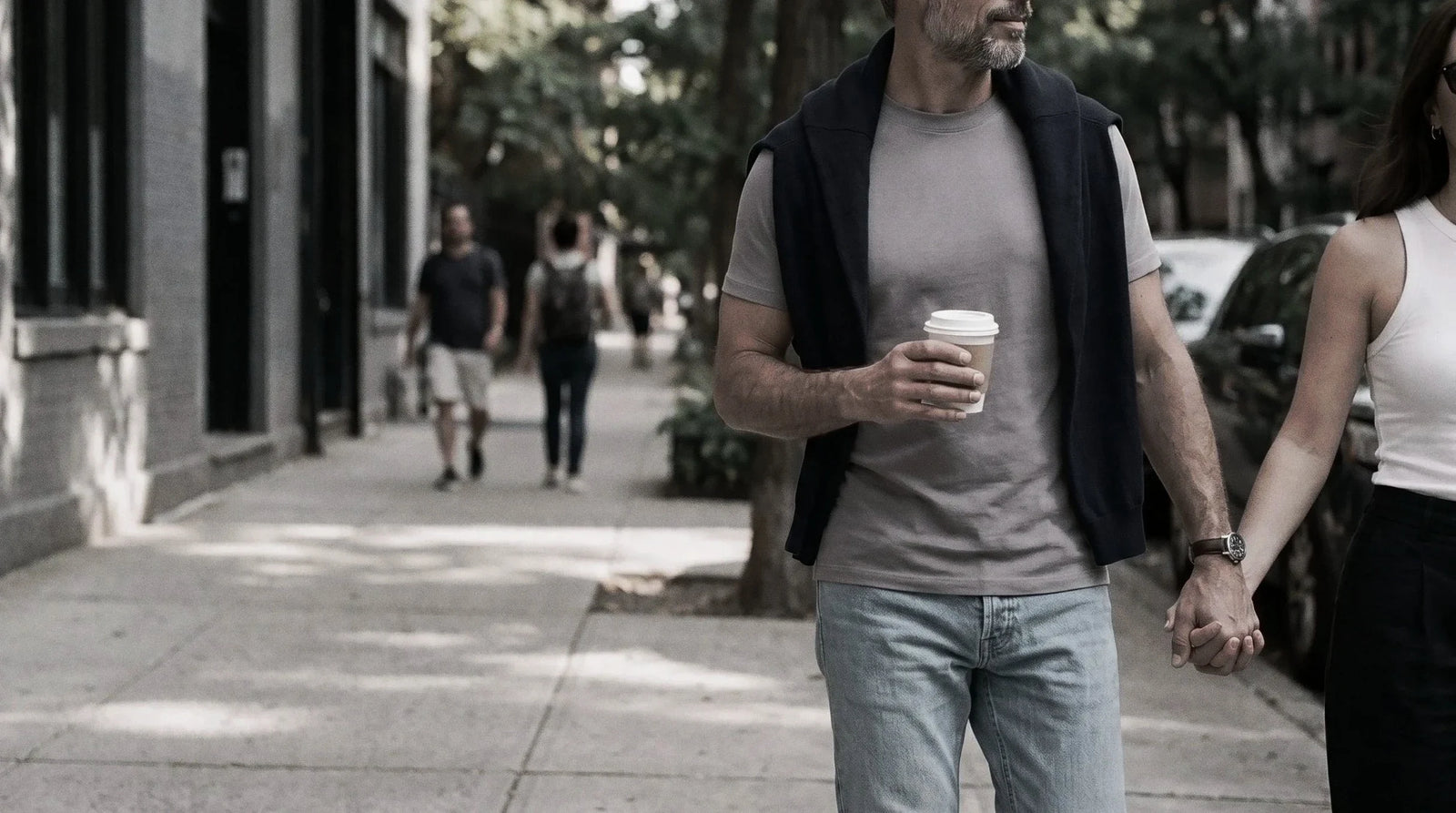 The Sawyer 260 in Overcast Indian Cotton worn