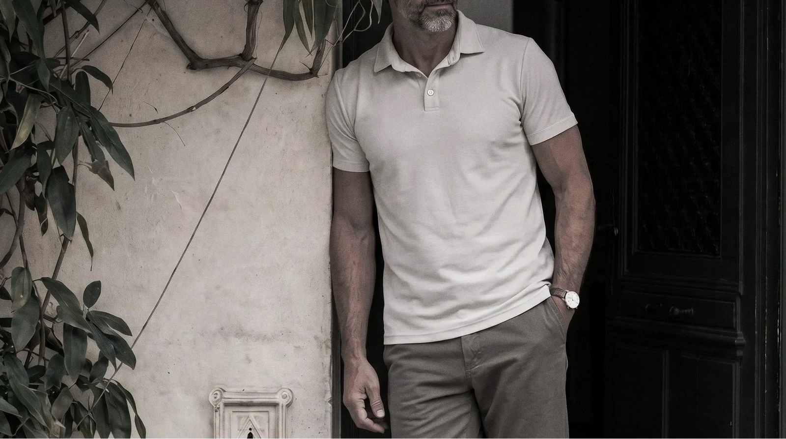 The Kessler 260 in Optic White Indian Cotton worn