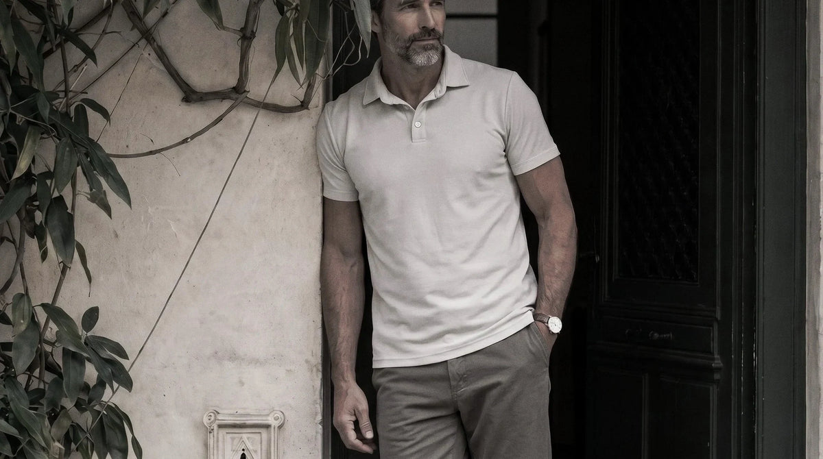 The Kessler 260 in Optic White Indian Cotton worn