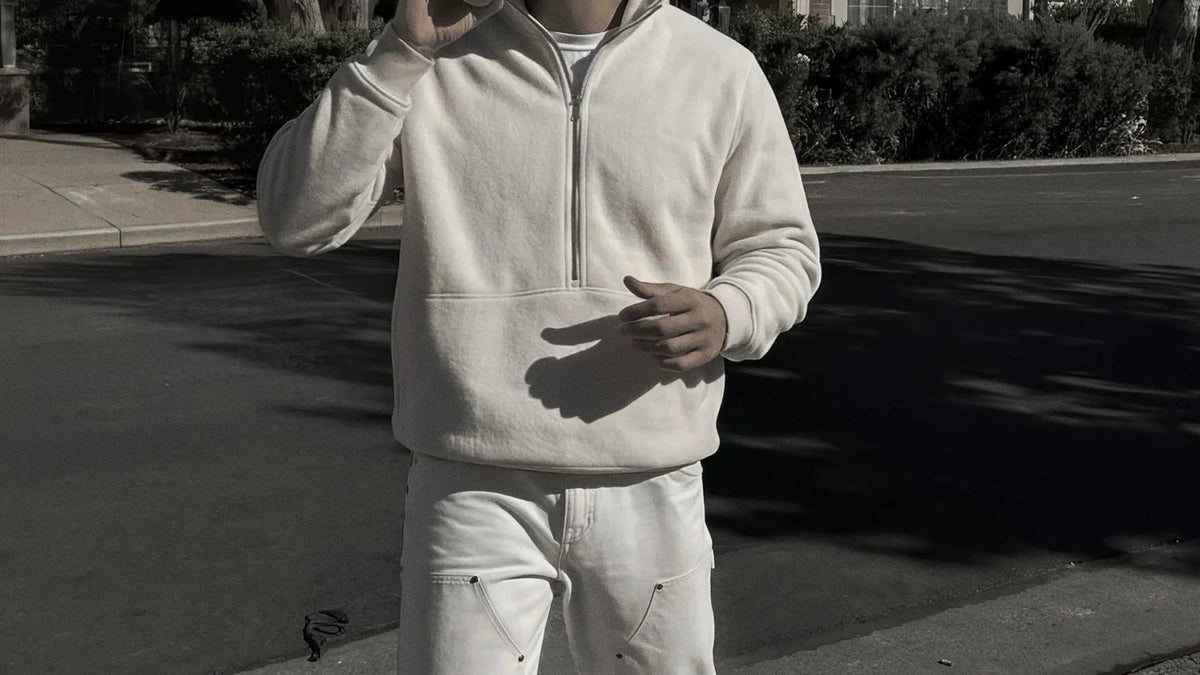 The McQueen 600 in Raw Canvas Indian Cotton worn
