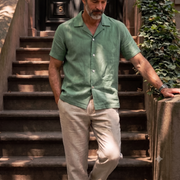 The Fleming 120 in Peppermint Green Cotton Flax